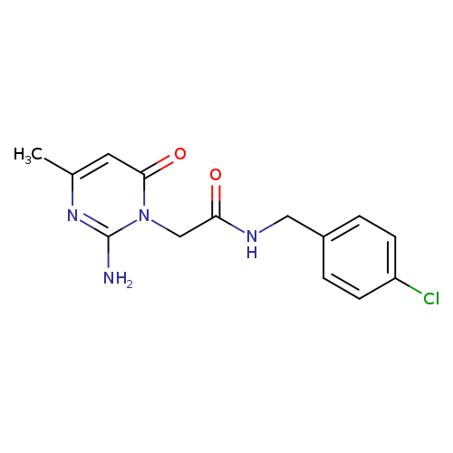 2-(2-amino-4-methyl-6-oxo-1,6-dihydropyrimidin-1-yl)-N-[(4-chlorophenyl)methyl]acetamide