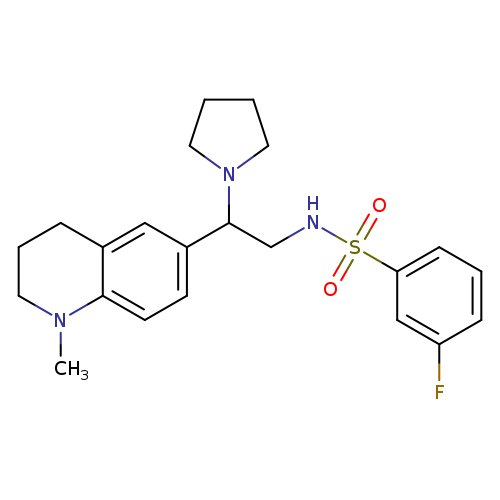 3-fluoro-N-[2-(1-methyl-1,2,3,4-tetrahydroquinolin-6-yl)-2-(pyrrolidin-1-yl)ethyl]benzene-1-sulfonamide