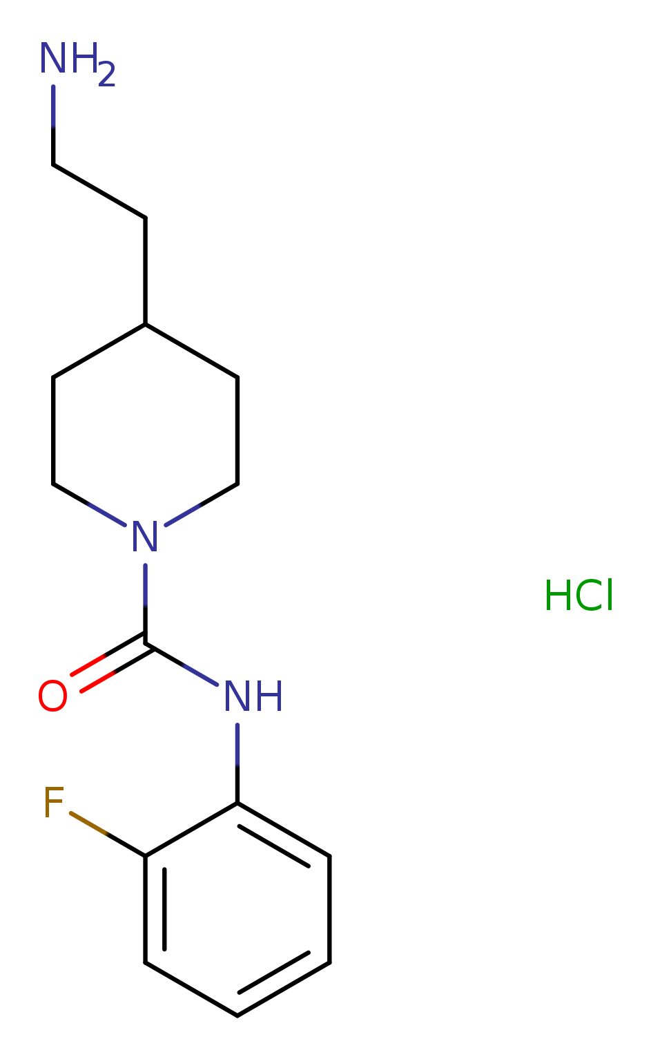 4-(2-aminoethyl)-N-(2-fluorophenyl)piperidine-1-carboxamide hydrochloride