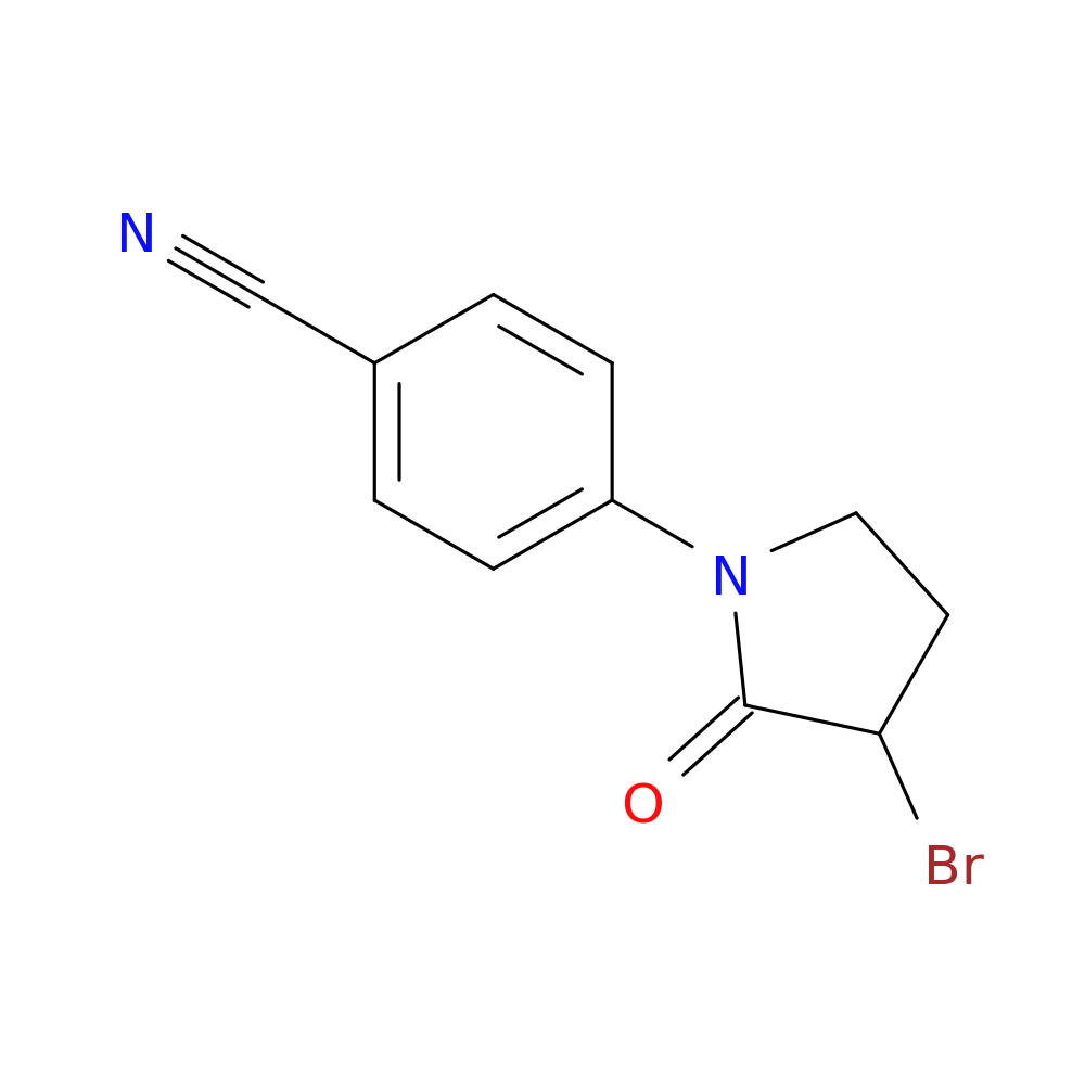 4-(3-Bromo-2-oxopyrrolidin-1-yl)benzonitrile
