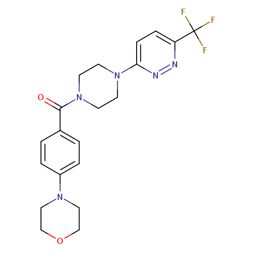 4-(4-{4-[6-(trifluoromethyl)pyridazin-3-yl]piperazine-1-carbonyl}phenyl)morpholine