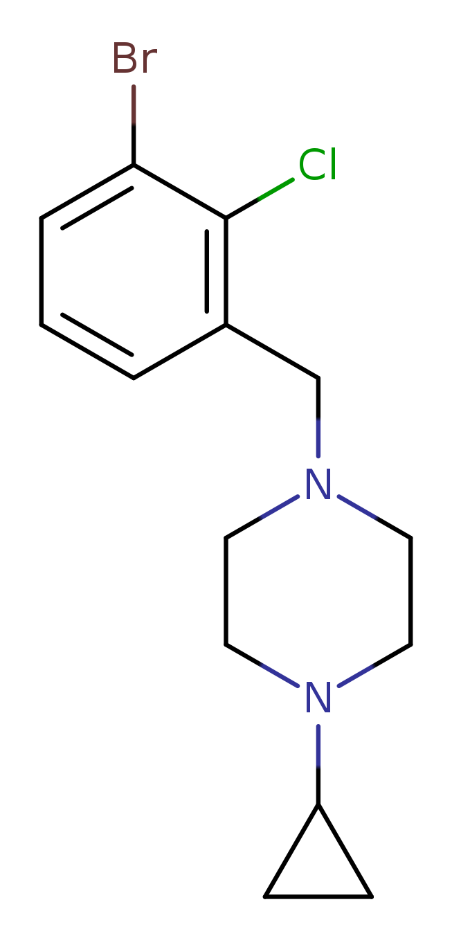 1-(3-Bromo-2-chloro-benzyl)-4-cyclopropyl-piperazine