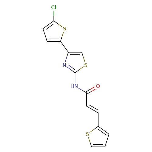 (2E)-N-[4-(5-chlorothiophen-2-yl)-1,3-thiazol-2-yl]-3-(thiophen-2-yl)prop-2-enamide