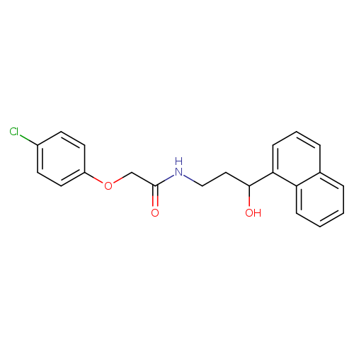 2-(4-chlorophenoxy)-N-[3-hydroxy-3-(naphthalen-1-yl)propyl]acetamide
