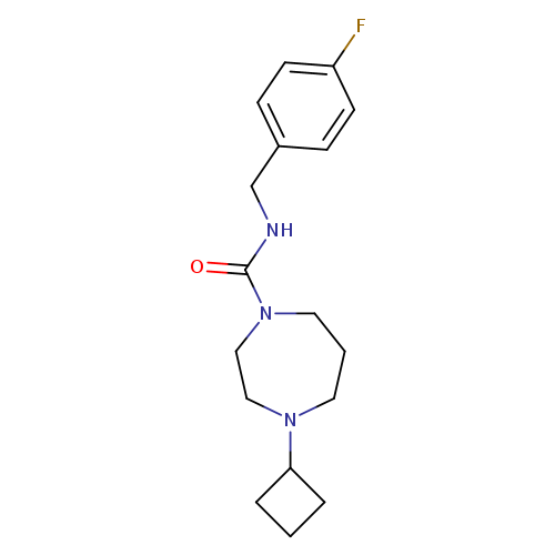 4-cyclobutyl-N-[(4-fluorophenyl)methyl]-1,4-diazepane-1-carboxamide