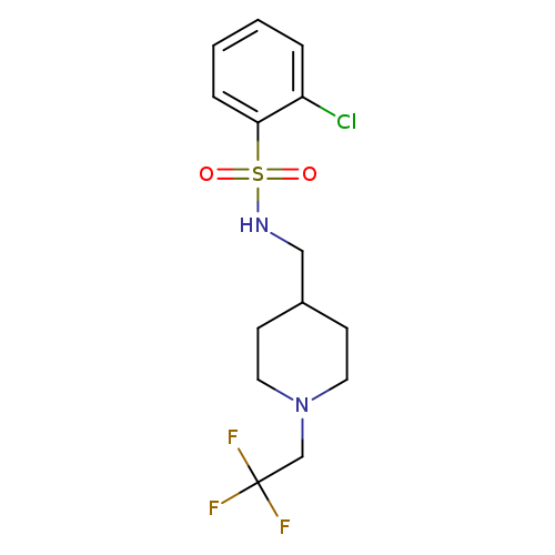 2-chloro-N-{[1-(2,2,2-trifluoroethyl)piperidin-4-yl]methyl}benzene-1-sulfonamide