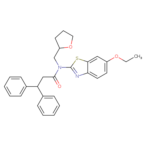 N-(6-ethoxy-1,3-benzothiazol-2-yl)-N-[(oxolan-2-yl)methyl]-3,3-diphenylpropanamide