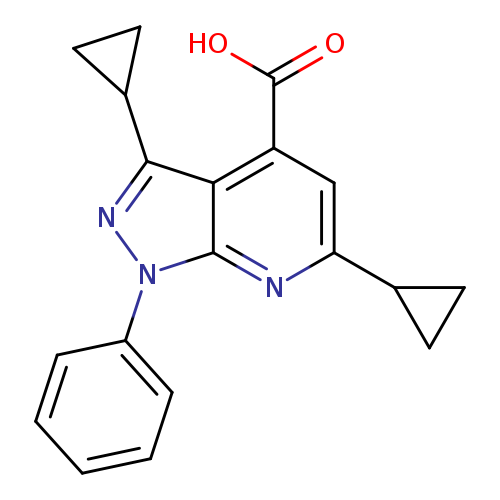 3,6-Dicyclopropyl-1-phenyl-1h-pyrazolo[3,4-b]pyridine-4-carboxylic acid