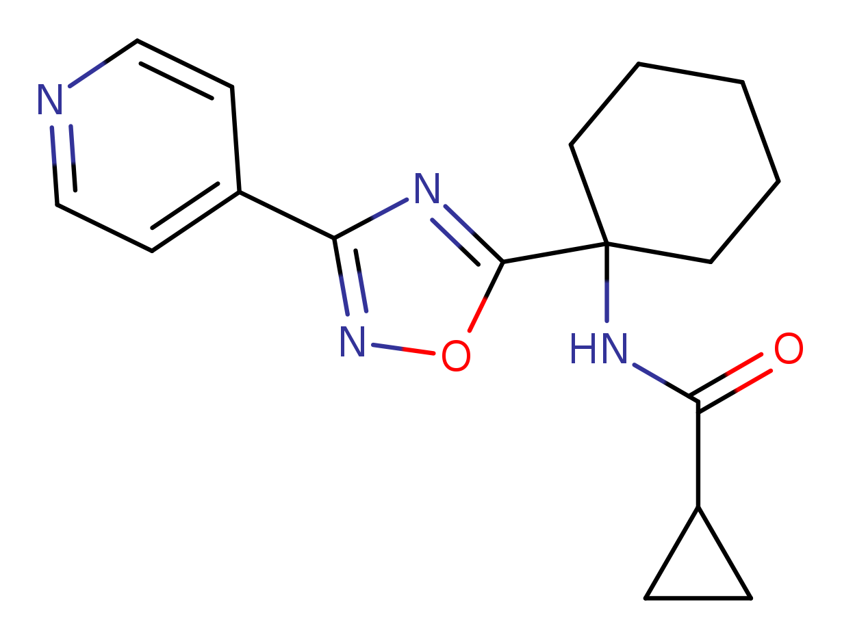 N-{1-[3-(pyridin-4-yl)-1,2,4-oxadiazol-5-yl]cyclohexyl}cyclopropanecarboxamide