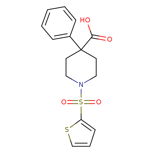 4-phenyl-1-(thiophene-2-sulfonyl)piperidine-4-carboxylic acid