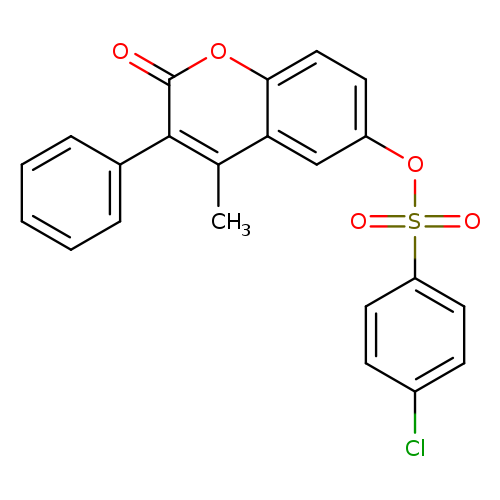 4-methyl-2-oxo-3-phenyl-2H-chromen-6-yl 4-chlorobenzene-1-sulfonate