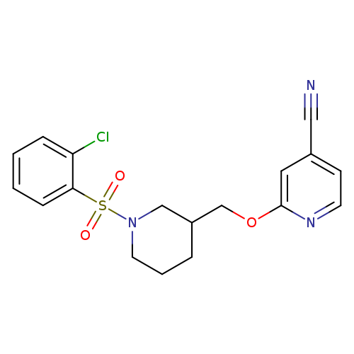2-{[1-(2-chlorobenzenesulfonyl)piperidin-3-yl]methoxy}pyridine-4-carbonitrile