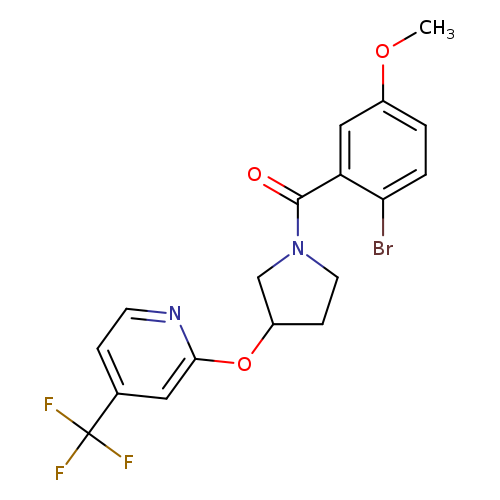 2-{[1-(2-bromo-5-methoxybenzoyl)pyrrolidin-3-yl]oxy}-4-(trifluoromethyl)pyridine