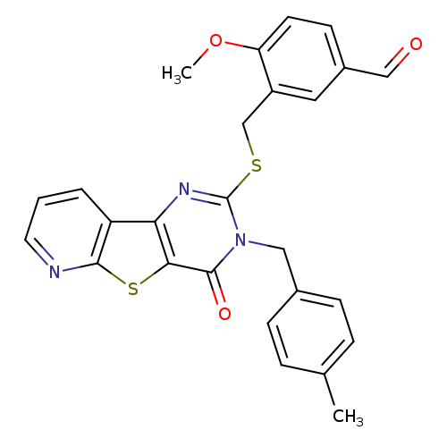 4-methoxy-3-[({5-[(4-methylphenyl)methyl]-6-oxo-8-thia-3,5,10-triazatricyclo[7.4.0.0^{2,7}]trideca-1(9),2(7),3,10,12-pentaen-4-yl}sulfanyl)methyl]benzaldehyde
