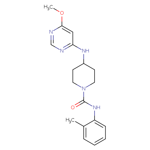 4-[(6-methoxypyrimidin-4-yl)amino]-N-(2-methylphenyl)piperidine-1-carboxamide