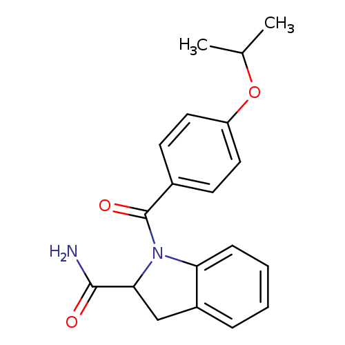 1-[4-(propan-2-yloxy)benzoyl]-2,3-dihydro-1H-indole-2-carboxamide