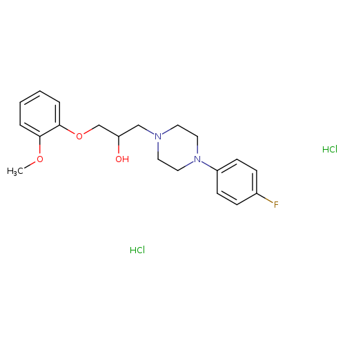 1-[4-(4-fluorophenyl)piperazin-1-yl]-3-(2-methoxyphenoxy)propan-2-ol dihydrochloride