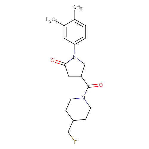 1-(3,4-dimethylphenyl)-4-[4-(fluoromethyl)piperidine-1-carbonyl]pyrrolidin-2-one