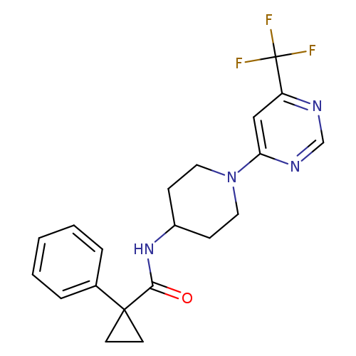 1-phenyl-N-{1-[6-(trifluoromethyl)pyrimidin-4-yl]piperidin-4-yl}cyclopropane-1-carboxamide