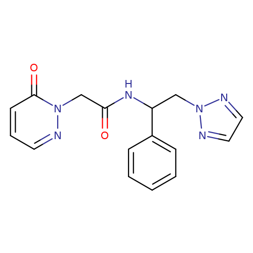 2-(6-oxo-1,6-dihydropyridazin-1-yl)-N-[1-phenyl-2-(2H-1,2,3-triazol-2-yl)ethyl]acetamide