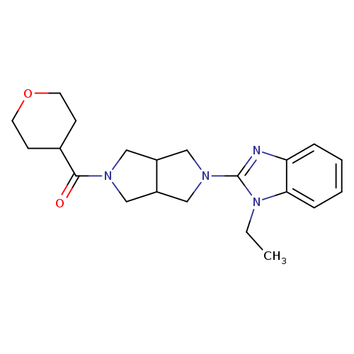1-ethyl-2-[5-(oxane-4-carbonyl)-octahydropyrrolo[3,4-c]pyrrol-2-yl]-1H-1,3-benzodiazole