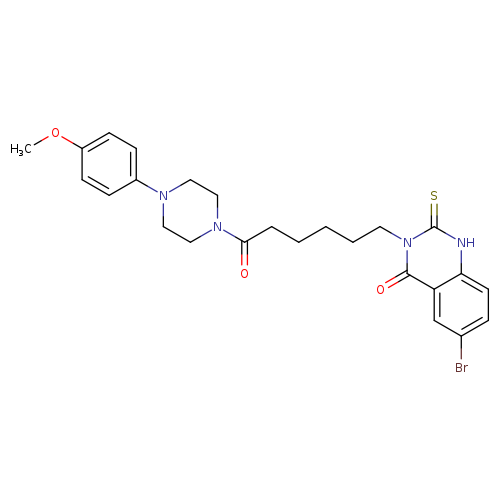6-bromo-3-{6-[4-(4-methoxyphenyl)piperazin-1-yl]-6-oxohexyl}-2-sulfanylidene-1,2,3,4-tetrahydroquinazolin-4-one