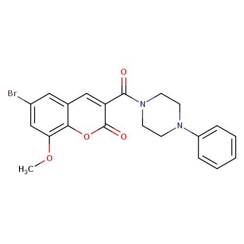 6-bromo-8-methoxy-3-(4-phenylpiperazine-1-carbonyl)-2H-chromen-2-one
