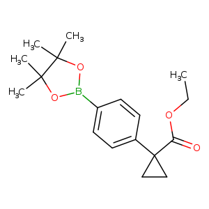Cyclopropanecarboxyl​ic acid, 1-​[4-​(4,​4,​5,​5-​tetramethyl-​1,​3,​2-​dioxaborolan-​2-​yl)​phenyl]​-​, ethyl ester