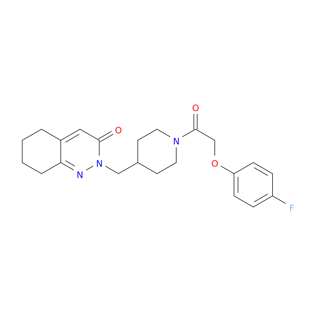 2-({1-[2-(4-fluorophenoxy)acetyl]piperidin-4-yl}methyl)-2,3,5,6,7,8-hexahydrocinnolin-3-one