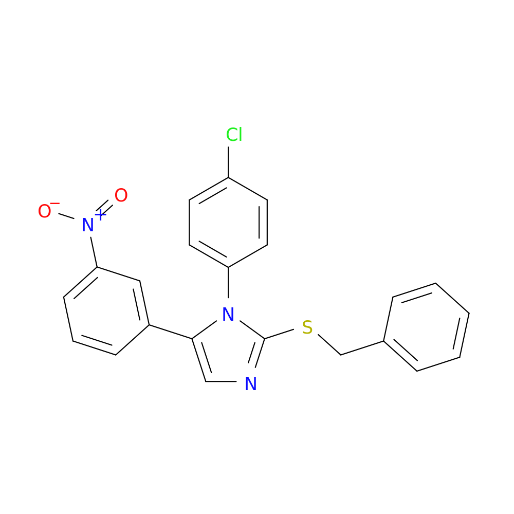 2-(benzylsulfanyl)-1-(4-chlorophenyl)-5-(3-nitrophenyl)-1H-imidazole