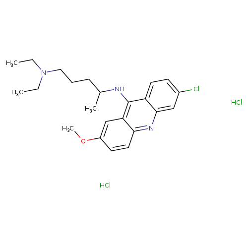 2-Methoxy-6-chloro-9-(4-diethylamino-1-methylbutylamino)acridine dihydrochloride