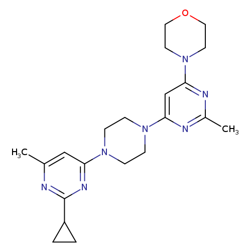 4-{6-[4-(2-cyclopropyl-6-methylpyrimidin-4-yl)piperazin-1-yl]-2-methylpyrimidin-4-yl}morpholine