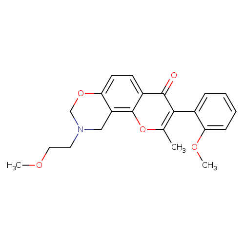 9-(2-methoxyethyl)-3-(2-methoxyphenyl)-2-methyl-4H,8H,9H,10H-chromeno[8,7-e][1,3]oxazin-4-one