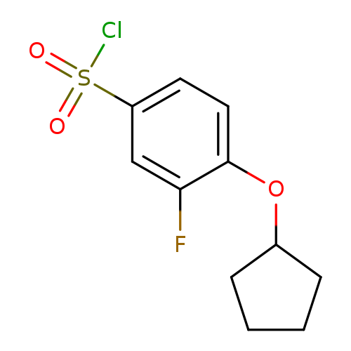 4-(cyclopentyloxy)-3-fluorobenzene-1-sulfonyl chloride