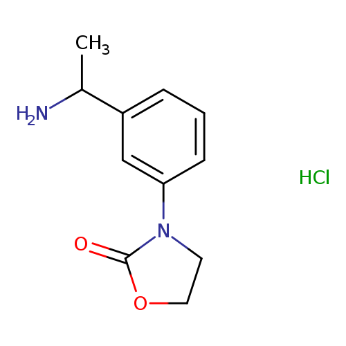 3-[3-(1-aminoethyl)phenyl]-1,3-oxazolidin-2-one hydrochloride