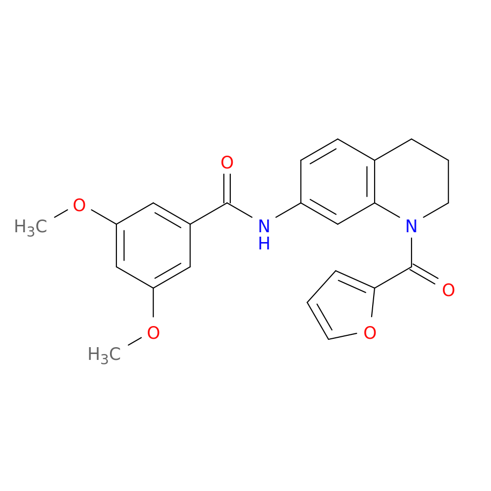 BENZAMIDE, N-[1-(2-FURANYLCARBONYL)-1,2,3,4-TETRAHYDRO-7-QUINOLINYL]-3,5-DIMETHOXY-