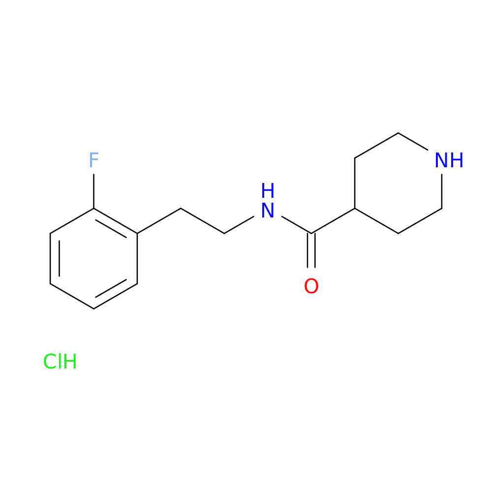 N-[2-(2-fluorophenyl)ethyl]piperidine-4-carboxamide hydrochloride
