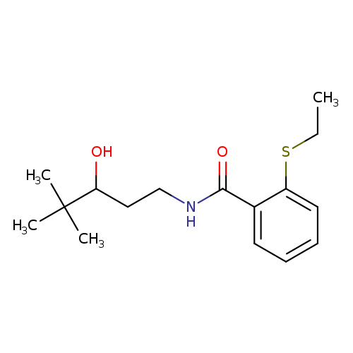 2-(ethylsulfanyl)-N-(3-hydroxy-4,4-dimethylpentyl)benzamide