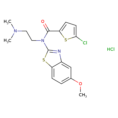 5-chloro-N-[2-(dimethylamino)ethyl]-N-(5-methoxy-1,3-benzothiazol-2-yl)thiophene-2-carboxamide hydrochloride