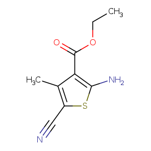3-Thiophenecarboxylic acid, 2-amino-5-cyano-4-methyl-, ethyl ester