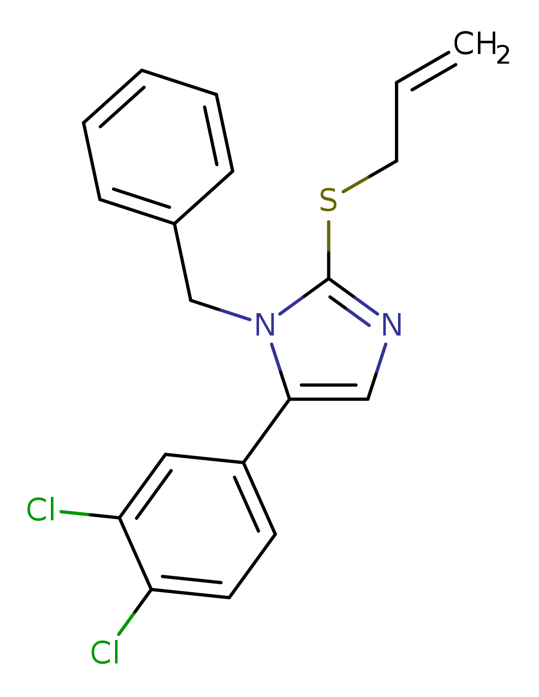1-benzyl-5-(3,4-dichlorophenyl)-2-(prop-2-en-1-ylsulfanyl)-1H-imidazole