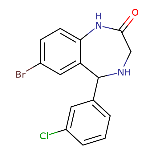 7-bromo-5-(3-chlorophenyl)-2,3,4,5-tetrahydro-1H-1,4-benzodiazepin-2-one
