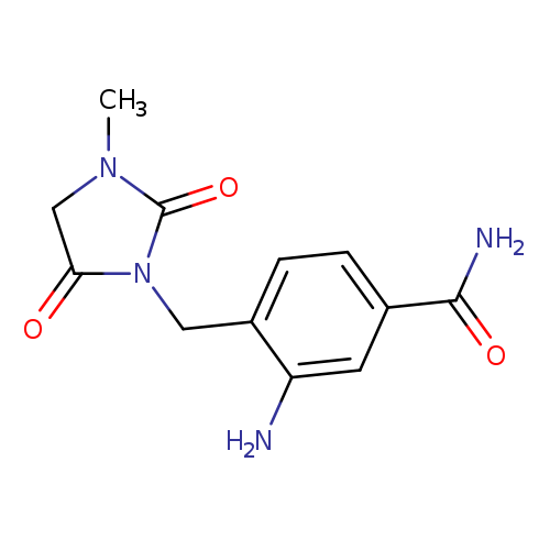 3-Amino-4-[(3-methyl-2,5-dioxoimidazolidin-1-yl)methyl]benzamide