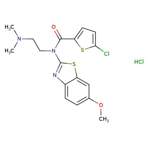 5-chloro-N-[2-(dimethylamino)ethyl]-N-(6-methoxy-1,3-benzothiazol-2-yl)thiophene-2-carboxamide hydrochloride