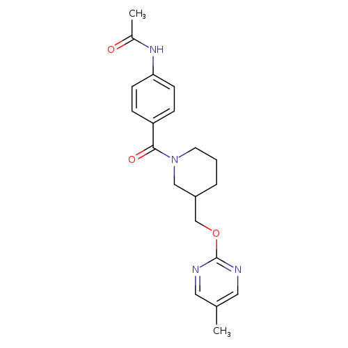 N-[4-(3-{[(5-methylpyrimidin-2-yl)oxy]methyl}piperidine-1-carbonyl)phenyl]acetamide