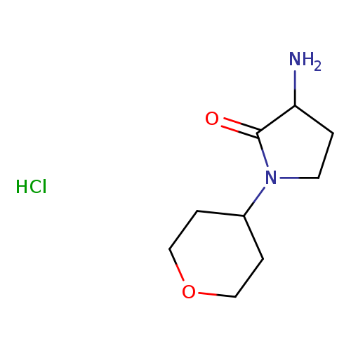 3-amino-1-(oxan-4-yl)pyrrolidin-2-one hydrochloride
