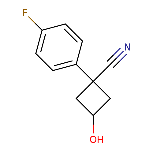 1-(4-fluorophenyl)-3-hydroxycyclobutane-1-carbonitrile