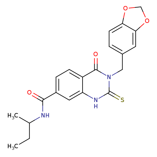 3-[(2H-1,3-benzodioxol-5-yl)methyl]-N-(butan-2-yl)-4-oxo-2-sulfanylidene-1,2,3,4-tetrahydroquinazoline-7-carboxamide