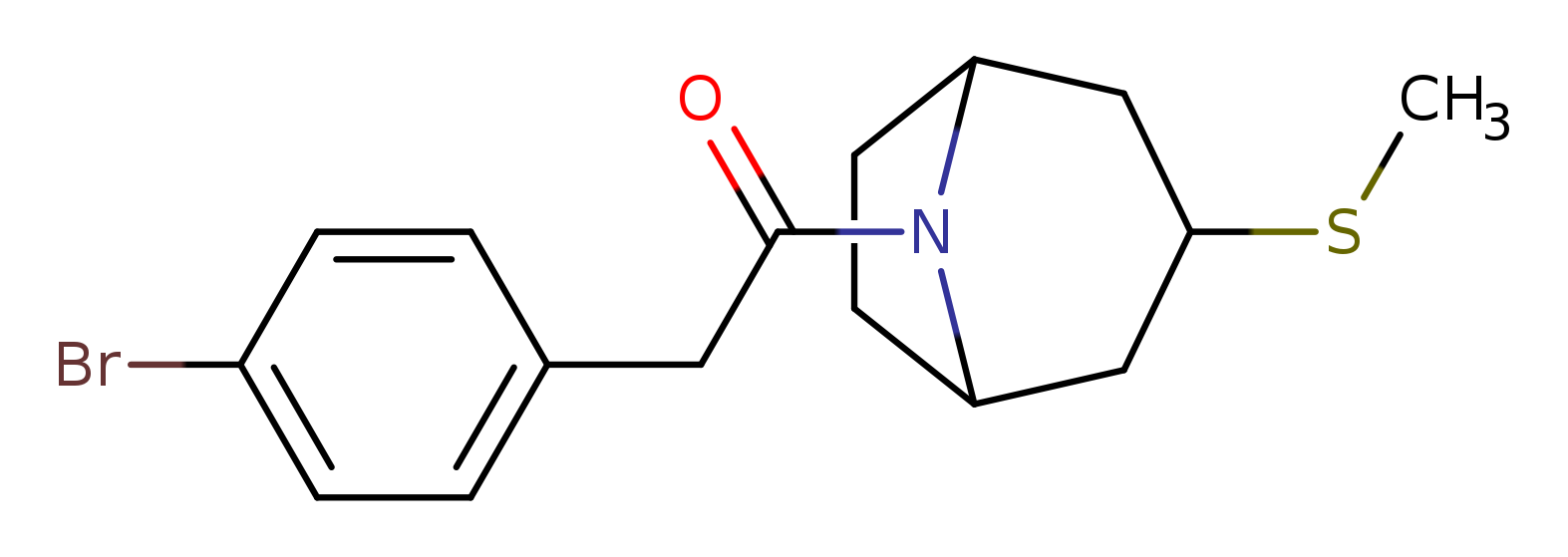 2-(4-bromophenyl)-1-[3-(methylsulfanyl)-8-azabicyclo[3.2.1]octan-8-yl]ethan-1-one
