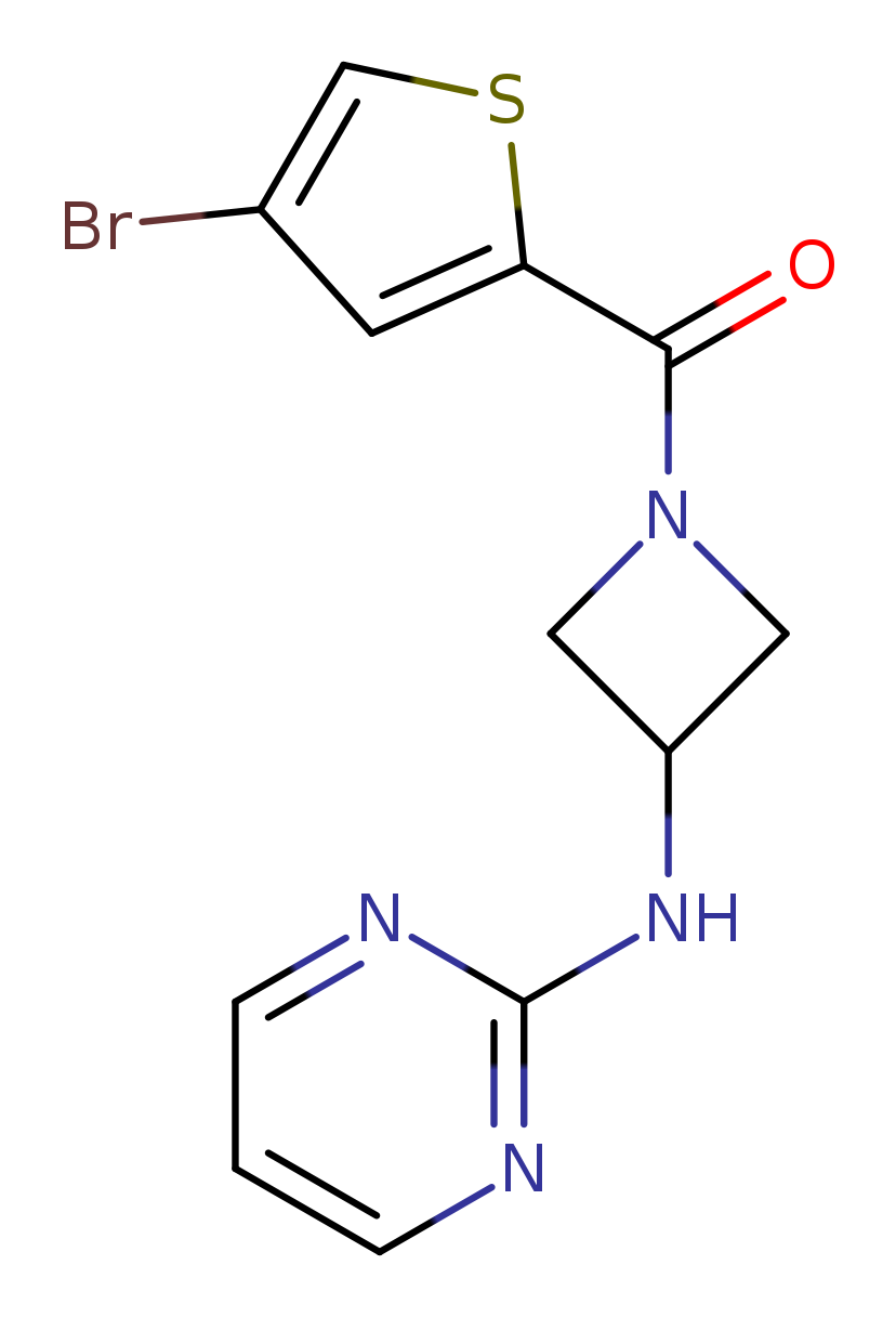 N-[1-(4-bromothiophene-2-carbonyl)azetidin-3-yl]pyrimidin-2-amine